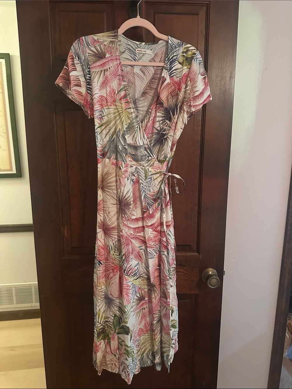 Marine Layer Tropical Tie-Wrap Dress